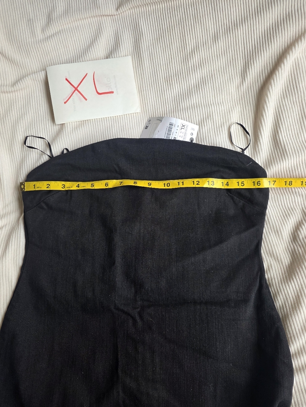 ZARA STRAPLESS FITTED DENIM DRESS FRAYED BLack BNWT - Picture 11 of 16